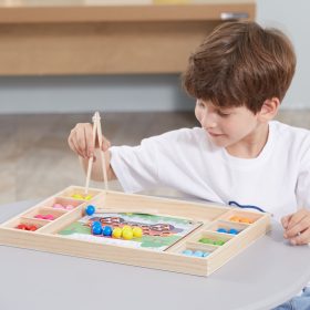 VIGA-Wooden-Ball-Catch-and-Match-Game-Montessori-Puzzle-1