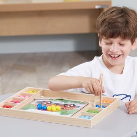 VIGA-Wooden-Ball-Catch-and-Match-Game-Montessori-Puzzle-2