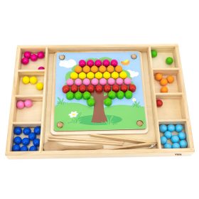 VIGA-Wooden-Ball-Catch-and-Match-Game-Montessori-Puzzle-3