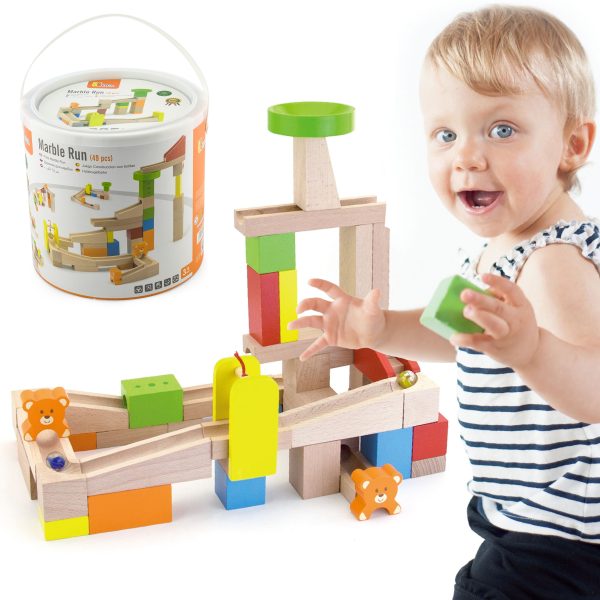 VIGA Wooden Ball Track 49 Pieces
