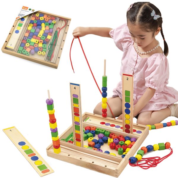 VIGA-Wooden-Educational-Game-Logical-Beads-104-Pieces-Montessori VIGA Wooden Educational Game Logical Beads 104 Pieces Montessori