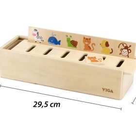 VIGA-Wooden-Educational-Sorter-Game-Animals-Fruits-Vegetables-Montessori-3
