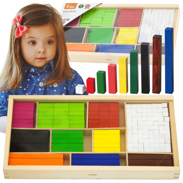 VIGA-Wooden-Educational-Sticks-Mathematical-Cuisenaire-Blocks VIGA Wooden Educational Sticks Mathematical Cuisenaire Blocks