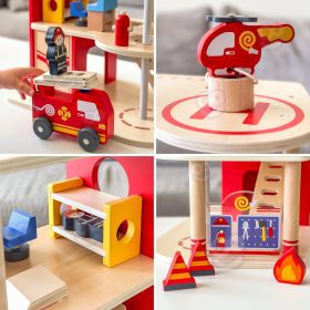 VIGA-Wooden-Garage-Fire-Station-Set-14-pcs-3
