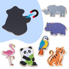 VIGA-Wooden-Magnets-Wild-Animals-–-Colorful-Educational-Magnets-18M-2