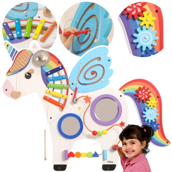 VIGA-Wooden-Manipulative-Sensory-Board-Unicorn-FSC-Montessori-Certificate VIGA Wooden Manipulative Sensory Board Unicorn FSC Montessori Certificate