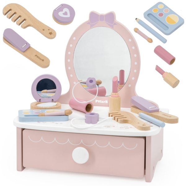 Viga-Wooden-Dressing-Table-with-Accessories-Little-Princess-Corner Viga Wooden Dressing Table with Accessories Little Princess Corner