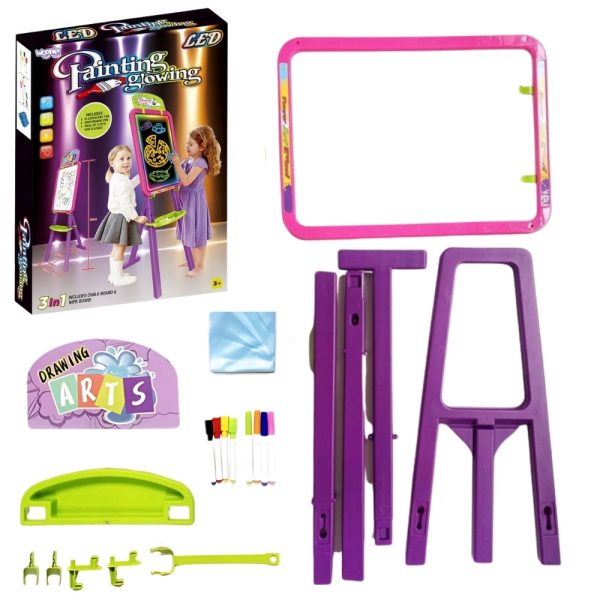 WOOPIE-3-in-1-Magnetic-Dry-Erase-Board-with-Light-Painting WOOPIE 3-in-1 Magnetic Dry Erase Board with Light Painting