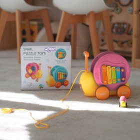 WOOPIE-4-in-1-Pull-Along-Snail-Cymbals-Sensory-Gears-Launcher-Small-Car-2 Sensory Gears