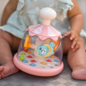 WOOPIE-BABY-Colorful-Animals-Pink-Spinning-Top-with-Balls-Carousel-2