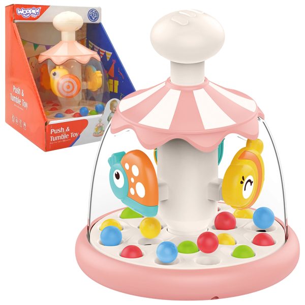 WOOPIE-BABY-Colorful-Animals-Pink-Spinning-Top-with-Balls-Carousel WOOPIE BABY Colorful Animals Pink Spinning Top with Balls Carousel