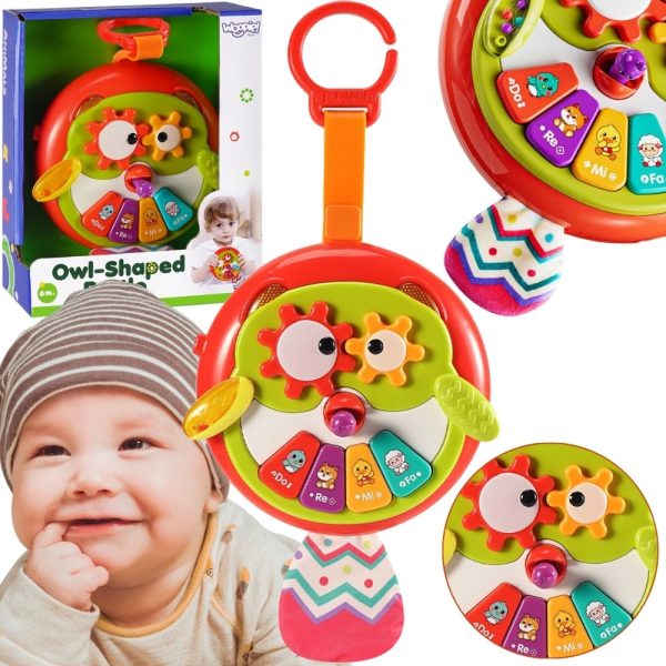 WOOPIE BABY Interactive Owl Piano Toy with Rustling Tail