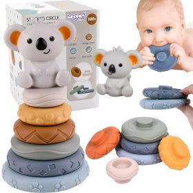 WOOPIE BABY Koala 2-in-1 Educational Pyramid Teether Set