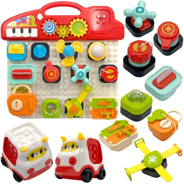 WOOPIE-BABY-Montessori-Manipulative-Board-Colorful-Activity-Panel WOOPIE BABY Montessori Manipulative Board Colorful Activity Panel