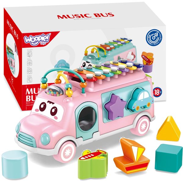 WOOPIE-BABY-Musical-Car-Sorter-with-Cymbals-Pink WOOPIE BABY Musical Car Sorter with Cymbals Pink