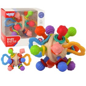 WOOPIE BABY Soft Rattle 2in1 Teether Sensory Toy for Babies 0m+