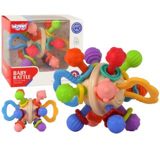 WOOPIE BABY Soft Rattle 2in1 Teether Sensory Toy for Babies 0m+