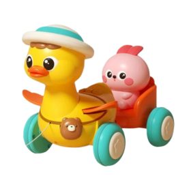 WOOPIE-BABY-Yellow-Duck-with-Pink-Bunny-in-Pull-Along-Trailer-3