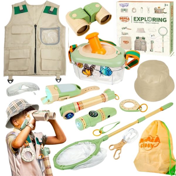 WOOPIE-Discovery-Little-Explorers-Set-Binoculars-Compass-Insect-Net-Butterflies-Flashlight WOOPIE Discovery Little Explorer's Set Binoculars Compass Insect Net Butterflies Flashlight