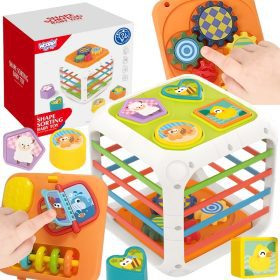WOOPIE-Educational-Cube-Sorter-4-in-1-Shapes-18m WOOPIE Educational Cube Sorter 4 in 1 Shapes 18m+