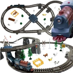 WOOPIE Electric Train Freight Locomotive XXL Track 90 pcs.