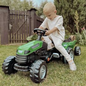 WOOPIE Farmer GoTrac MAXI Pedal Tractor with Silent Wheel Trailer