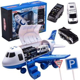 WOOPIE-Foldable-Police-Plane-Transporter-with-3-Police-Cars-XL-Set-Road-Signs WOOPIE Foldable Police Plane Transporter with 3 Police Cars XL Set Road Signs