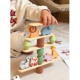 WOOPIE-GREEN-Balancing-Wooden-Animals-Stacking-Puzzle-FSC-2