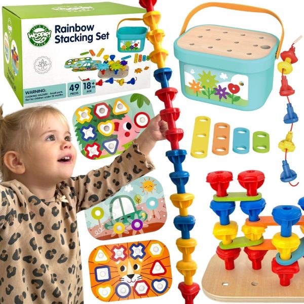 WOOPIE-GREEN-Montessori-12-in-1-Motor-Construction-Box-FSC WOOPIE GREEN Montessori 12-in-1 Motor Construction Box FSC