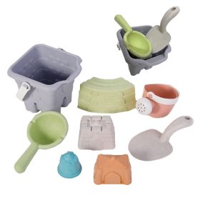 WOOPIE-GREEN-Sand-Bucket-Tower-Set-8-pieces-BIODEGRADABLE-ORGANIC-MATERIAL-3