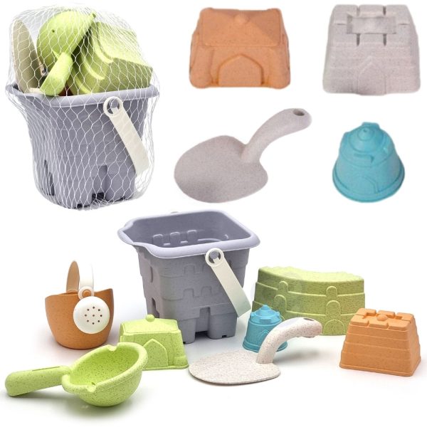 WOOPIE-GREEN-Sand-Bucket-Tower-Set-8-pieces-BIODEGRADABLE-ORGANIC-MATERIAL WOOPIE GREEN Sand Bucket Tower Set 8 pieces BIODEGRADABLE ORGANIC MATERIAL