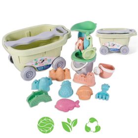 WOOPIE GREEN Sand Play Set with Cart 13 Pieces
