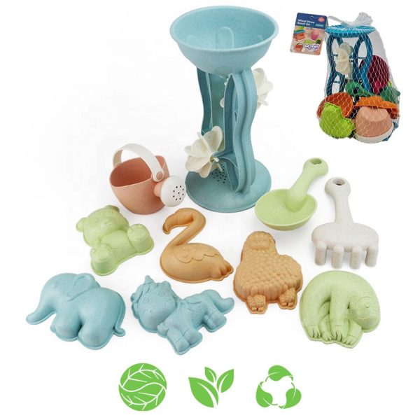 WOOPIE-GREEN-Sand-Set-with-Spinning-Wheel-and-Watering-Can-10-pcs.-BIODEGRADABLE-ORGANIC-MATERIAL WOOPIE GREEN Sand Set with Spinning Wheel and Watering Can 10 pcs. BIODEGRADABLE ORGANIC MATERIAL