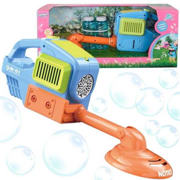 WOOPIE-Hand-Lawn-Mower-Bubble-Machine-Blue WOOPIE Hand Lawn Mower Bubble Machine Blue