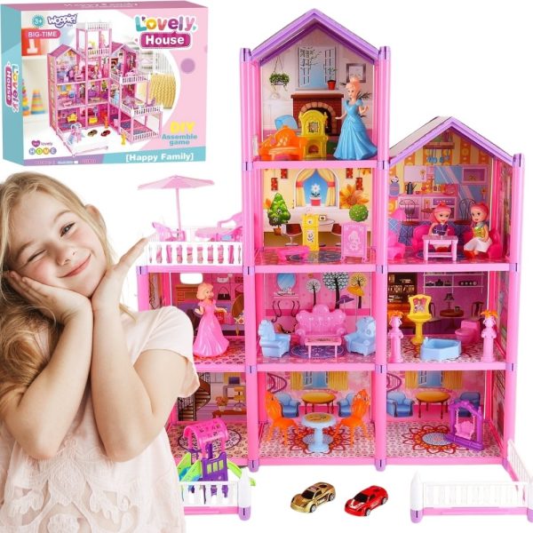 WOOPIE-Mega-Villa-Dollhouse-LOVELY-HOUSE-194-pcs WOOPIE Mega Villa Dollhouse LOVELY HOUSE 194 pcs.