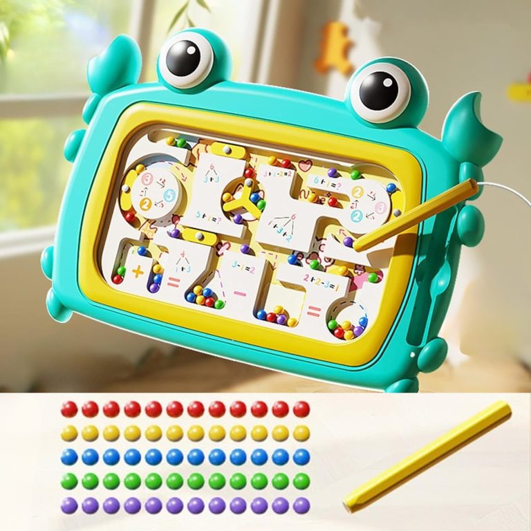WOOPIE-Montessori-Magnetic-Board-Maze-Crab-Turquoise-3