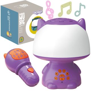 WOOPIE Multifunctional RGB Lamp Bluetooth Speaker Karaoke Voice Modulator SD Card AUX Purple