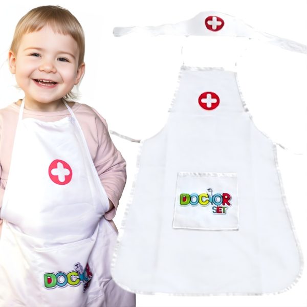 WOOPIE-Nurses-Uniform-Coat-Apron-and-Nurses-Cap WOOPIE Nurse's Uniform