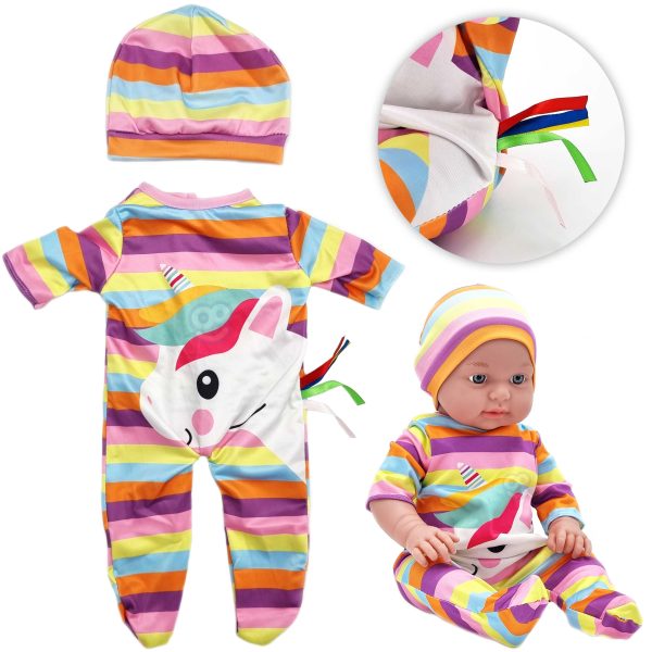 WOOPIE-ROYAL-Doll-Clothes-Set-Romper-Bodysuit-Unicorn-Hat-43-46-cm WOOPIE ROYAL Doll Clothes Set Romper Bodysuit Unicorn Hat 43-46 cm