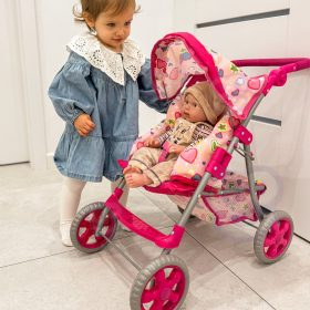 WOOPIE-ROYAL-Doll-Stroller-Colorful-Hearts-3