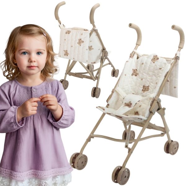 WOOPIE ROYAL Vintage Teddy Bear Doll Stroller