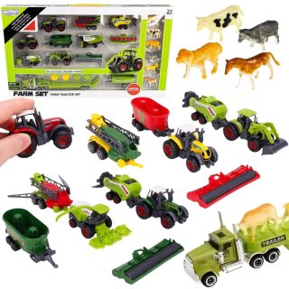 WOOPIE Set of Tractors and Agricultural Machines with Animals