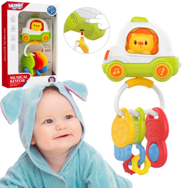 Woopie Baby Interactive Toy Remote Control Car with Keys Rattle Teether