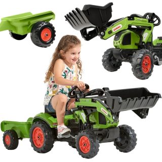 FALK Pedal Tractor with Loader and Claas Trailer 2-5 years