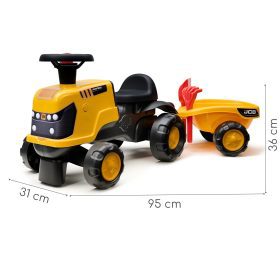 FALK-Ride-on-JCB-Fastrac-Tractor-with-Trailer-Shovel-and-Rake-1-3-Years-1 Shovel and Rake 1-3 Years