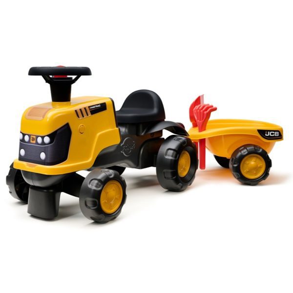 FALK-Ride-on-JCB-Fastrac-Tractor-with-Trailer-Shovel-and-Rake-1-3-Years FALK Ride-on JCB Fastrac Tractor with Trailer