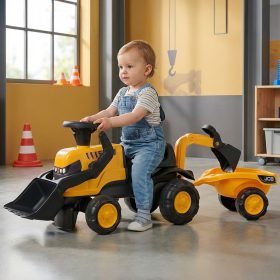 FALK-Ride-on-JCB-Tractor-with-Trailer-Rake-and-Shovel-Silent-Wheels-1-3-Years-1 Rake and Shovel