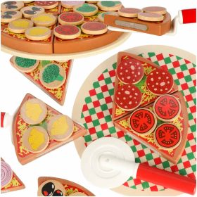 Medinis žaidimų rinkinys "Pizza" su priedais