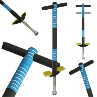 Reguliuojamas pogo šokinėjimo baras mėlynas
