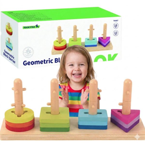 TOOKY-TOY-Shape-Sorter-with-Colorful-Montessori-Blocks TOOKY TOY Shape Sorter with Colorful Montessori Blocks